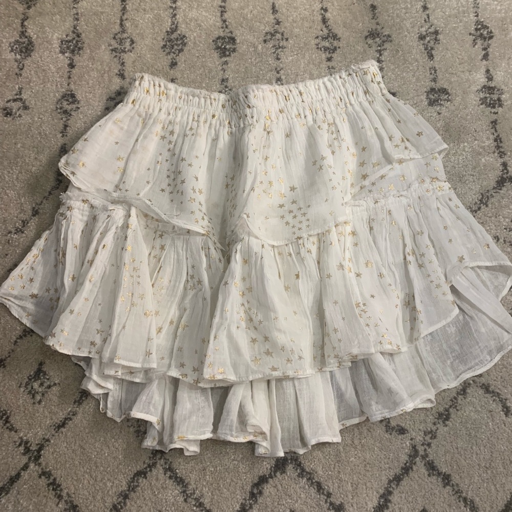 LOVESHCKFANCY Tiered White Cotton Mini Skirt